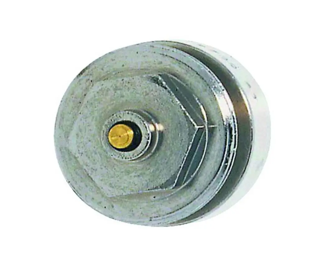 Adapterteil aus Metall mit sechseckigem Kopf und goldfarbener Spitze, vorgesehen für Heizungsanwendungen, hergestellt von IMI Hydronic Engineering.